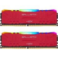 Crucial DRAM Ballistix Red RGB 2x16GB (32GB Kit) DDR4 3600MT/s CL16 Unbuffered DIMM 288pin Red RGB, EAN: 649528825186