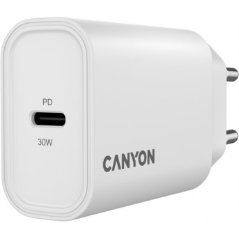 CANYON charger OnCharge 30CL Max Power 30W 1xPD EU White в Metoo.kz - Metoo (2)