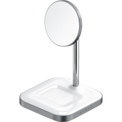 Беспроводное зарядное устройство-подставка Satechi Magnetic 2-in-1 Wireless Charging Stand. Материал алюминий. Цвет: серый космос.