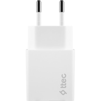 ttec Power Adapter, Duo 2.4A, 12W, White (2SCS21B) - Metoo (1)