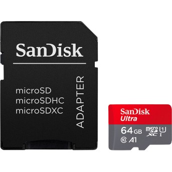 SanDisk Ultra microSDXC 64GB + SD Adapter 140MB/<wbr>s A1 Class 10 UHS-I - Metoo (1)