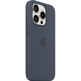 iPhone 15 Pro Silicone Case with MagSafe - Storm Blue,Model A3125 - Metoo (2)