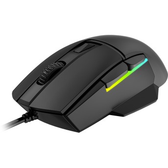 LORGAR Jetter 357, gaming mouse, Optical Gaming Mouse with 6 programmable buttons, Pixart ATG4090 sensor, DPI can be up to 8000, 30 million times key life, 1.8m PVC USB cable, Matt UV coating and RGB lights with 4 LED flowing mode, size:124.90*71.65*41.36 - Metoo (5)