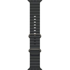 49mm Black Ocean Band - Natural Titanium Finish