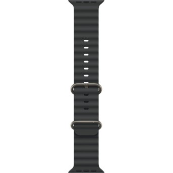 49mm Black Ocean Band - Natural Titanium Finish - Metoo (1)