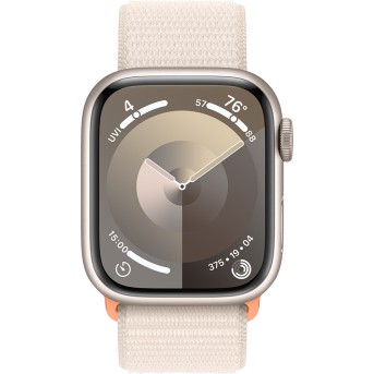 Apple Watch Series 9 GPS 41mm Starlight Aluminium Case with Starlight Sport Loop,Model A2978 - Metoo (2)