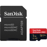 SanDisk Extreme PRO microSDXC 1TB + SD Adapter + 2 years RescuePRO Deluxe up to 200MB/s & 140MB/s Read/Write speeds A2 C10 V30 UHS-I U3, EAN: 619659188535