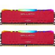 Crucial Ballistix 2x8GB (16GB Kit) DDR4 3200MT/s CL16 Unbuffered DIMM 288pin Red RGB 649528825100