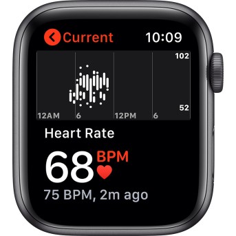 Apple Watch SE GPS, 44mm Space Gray Aluminium Case with Black Sport Band - Regular, Model A2352 - Metoo (4)