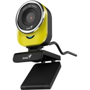 GENIUS QCam 6000,yellow, Full-HD 1080p webcam, universal clip, 360 degree swivel, USB, built-in microphone, rotation 360 degree, tilt 90 degree