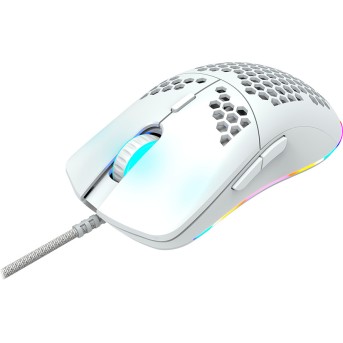 CANYON,Gaming Mouse with 7 programmable buttons, Pixart 3519 optical sensor, 4 levels of DPI and up to 4200, 5 million times key life, 1.65m Ultraweave cable, UPE feet and colorful RGB lights, White, size:128.5x67x37.5mm, 105g - Metoo (2)