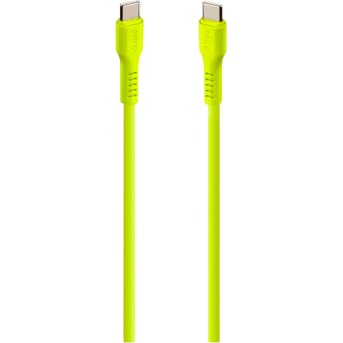 ttec USB-C - USB-C 60W PD/QC Fast Charging/Data Cable, 120cm, Neon Yellow в Metoo.kz - Metoo (1)
