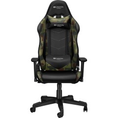 Gaming chair, PU leather, Original foam and Cold molded foam, Metal Frame, Butterfly mechanism, 90-165 dgree, 3D armrest, Class 4 gas lift, Nylon 5 Stars Base, 60mm PU caster, Black+camouflage pattern