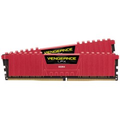 Corsair DDR4, 3200MHz 16GB 2x8GB Dimm, Unbuffered, 16-18-18-36, XMP 2.0, Vengeance LPX red, Black PCB, 1.35V, for SKL, EAN:0843591070478