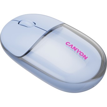 CANYON mouse OnClick 24 BT/ Wireless Transparent/Blue в Metoo.kz - Metoo (3)