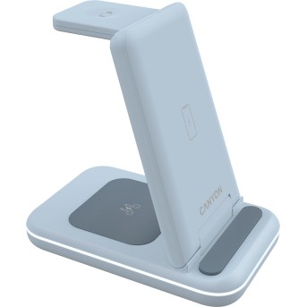 CANYON wireless charger WS-304 15W 3in1 Blue в Metoo.kz - Metoo (4)