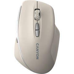 CANYON MW-21, 2.4 GHz Wireless mouse ,with 7 buttons, DPI 800/<wbr>1200/<wbr>1600, Battery: AAA*2pcs,Cosmic Latte,72*117*41mm, 0.075kg