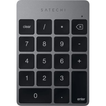 SATECHI Aluminum Slim Rechargeable Bluetooth Keypad Space Gray - Metoo (1)