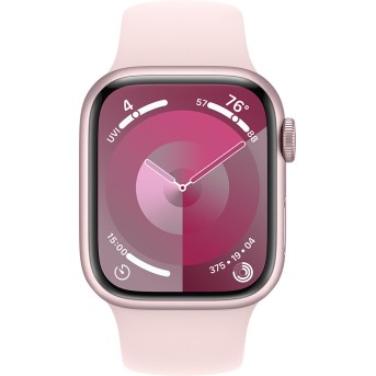 Apple Watch Series 9 GPS 41mm Pink Aluminium Case with Light Pink Sport Band - S/<wbr>M (Demo),Model A2978 - Metoo (2)