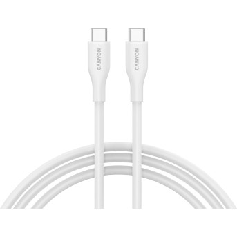 CANYON cable CC60SC10 C-C 60W 1m Silicon White в Metoo.kz - Metoo (1)