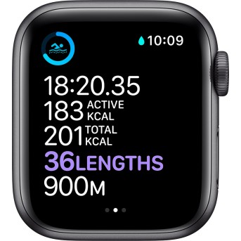 Apple Watch Series 6 GPS, 40mm Space Gray Aluminium Case with Black Sport Band - Regular, Model A2291 - Metoo (4)