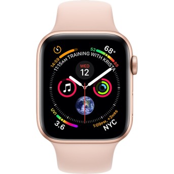 AppleWatch Series4 GPS, 40mm Gold Aluminium Case with Pink Sand Sport Band, Model A1977 - Metoo (2)