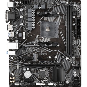 GIGABYTE MB AM4 A520 2 x DDR4 PCIe 3.0 1 x M.2 4 x SATA 1 x D-Sub port 1 x DVI-D port 1 x HDMI port Micro ATX в Metoo.kz - Metoo (1)