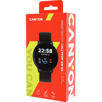 Смарт часы CANYON CNS-SW63BB, черный - Metoo (6)
