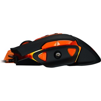 CANYON Optical gaming mouse, adjustable DPI setting 800/<wbr>1600/<wbr>2400/<wbr>3200/<wbr>4800/<wbr>6400, LED backlight, moveable weight slot and retractable top cover for comfortable usage, Black rubber, cable length 1.70m, 137*90*42mm, 0.154kg(replacement) - Metoo (3)