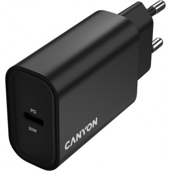 CANYON charger OnCharge 30CL Max Power 30W 1xPD EU Black в Metoo.kz - Metoo (4)