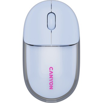 CANYON mouse OnClick 24 BT/ Wireless Transparent/Blue в Metoo.kz - Metoo (1)