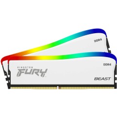 Kingston 32GB 3600MT/<wbr>s DDR4 CL18 DIMM (Kit of 2) FURY Beast White RGB SE, EAN: 740617330335
