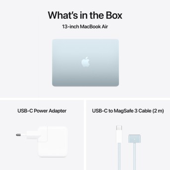 13-inch MacBook Air: Apple M4 chip with 10-core CPU and 10-core GPU, 24GB, 512GB SSD - Sky Blue,Model A3240 в Metoo.kz - Metoo (12)