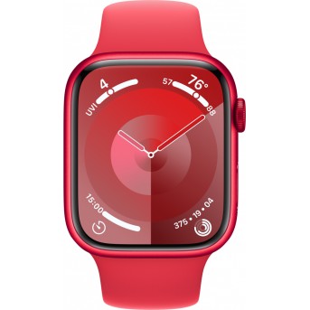Apple Watch Series 9 GPS 45mm (PRODUCT)RED Aluminium Case with (PRODUCT)RED Sport Band - S/<wbr>M,Model A2980 - Metoo (10)