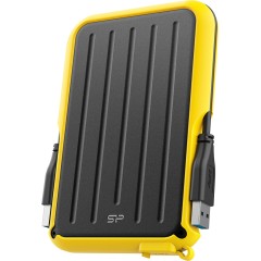 Silicon Power Armor - A66 2TB Portable HDD USB 3.2 Gen 1 Yellow, Certificate MIL-STD 810F 516.5/<wbr>IV, Water-resistant IPX4, 360˚ bumper