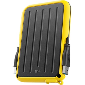 Silicon Power Armor - A66 2TB Portable HDD USB 3.2 Gen 1 Yellow, Certificate MIL-STD 810F 516.5/IV, Water-resistant IPX4, 360˚ bumper в Metoo.kz - Metoo (1)