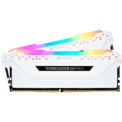 Corsair DDR4, 3200MHz 16GB 2x8GB DIMM, Unbuffered, 16-18-18-36, XMP 2.0, VENGEANCE RGB PRO White Heatspreader, RGB LED, 1.35V, EAN:0843591078719