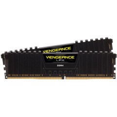 Corsair DDR4, 2400MHz 32GB 2x16GB DIMM, Unbuffered, 14-16-16-31, XMP 2.0, Vengeance LPX black Heatspreader, Black PCB, 1.2V, for SKL, EAN:0843591069533