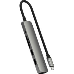 SATECHI 6-in-1 USB-C Slim Multiport Adapter (Space Grey)