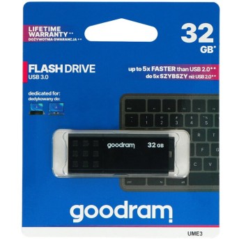 GOODRAM 32GB UME3 BLACK USB 3.0, EAN: 5908267935750 - Metoo (2)
