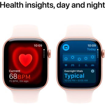 Apple Watch Series 10 GPS 42mm Rose Gold Aluminium Case with Light Blush Sport Band - S/<wbr>M,Model A2997 - Metoo (9)