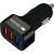 CANYON Universal 3xUSB car adapter(1 USB with Quick Charger QC3.0), Input 12-24V, Output USB/<wbr>5V-2.1A+QC3.0/<wbr>5V-2.4A&9V-2A&12V-1.5A, with Smart IC, black rubber coating+black metal ring+QC3.0 port with blue/<wbr>other ports in orange, 66*35.2*25.1mm, 0.0 - Metoo (1)