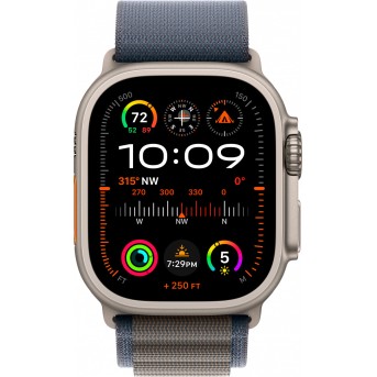 Apple Watch Ultra 2 GPS + Cellular, 49mm Titanium Case with Blue Alpine Loop - Medium,Model A2986 - Metoo (9)