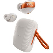 TCL In-Ear True Wireless Bluetooth Headset, Frequency of response 10-22K, Sensitivity 100 dB, Driver Size 6mm, Impedence 14 Ohm, Max power 20mW, Wireless Charging, Playtime 6.5h/33h, IPX5, Bluetooth 5.0, A2DP, AVRCP, HFP, HSP, USB-C, Color Copper Ash
