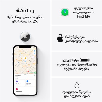 Apple AirTag (1 Pack), Model A2187 - Metoo (12)