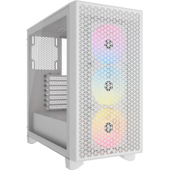 Corsair 3000D RGB Tempered Glass Mid-Tower, White - Metoo (1)