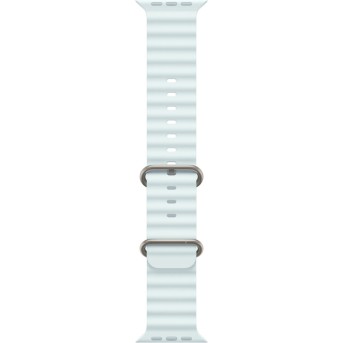 49mm Ice Blue Ocean Band - Natural Titanium Finish - Metoo (1)