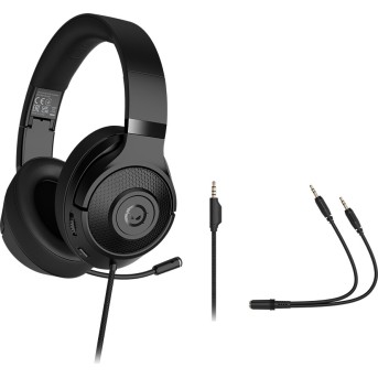 LORGAR Noah 101, Gaming headset with microphone, 3.5mm jack connection, cable length 2m, foldable design, PU leather ear pads, size: 185*195*80mm, 0.245kg, black - Metoo (5)