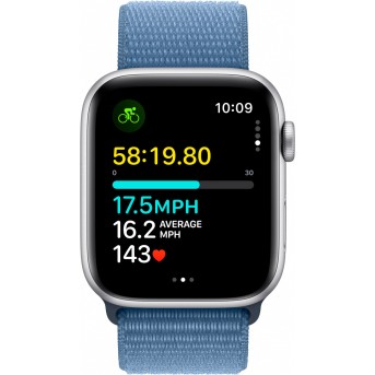 Apple Watch SE GPS 44mm Silver Aluminium Case with Winter Blue Sport Loop,Model A2723 - Metoo (12)