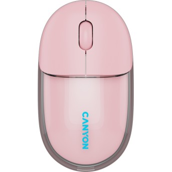 CANYON mouse OnClick 24 BT/ Wireless Transparent/Pink в Metoo.kz - Metoo (1)